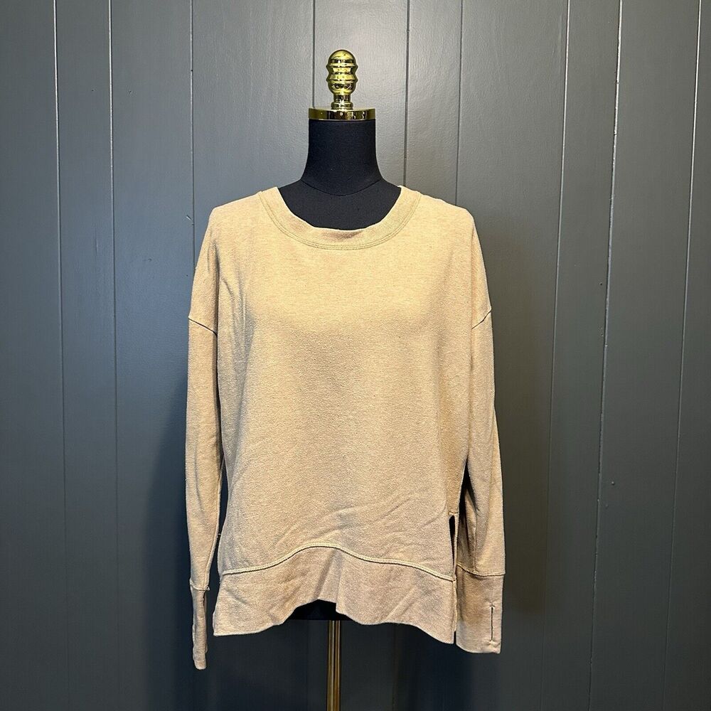 Athleta Boxy Oversized Pull Over Sweater Beige Women’s‎ S Small